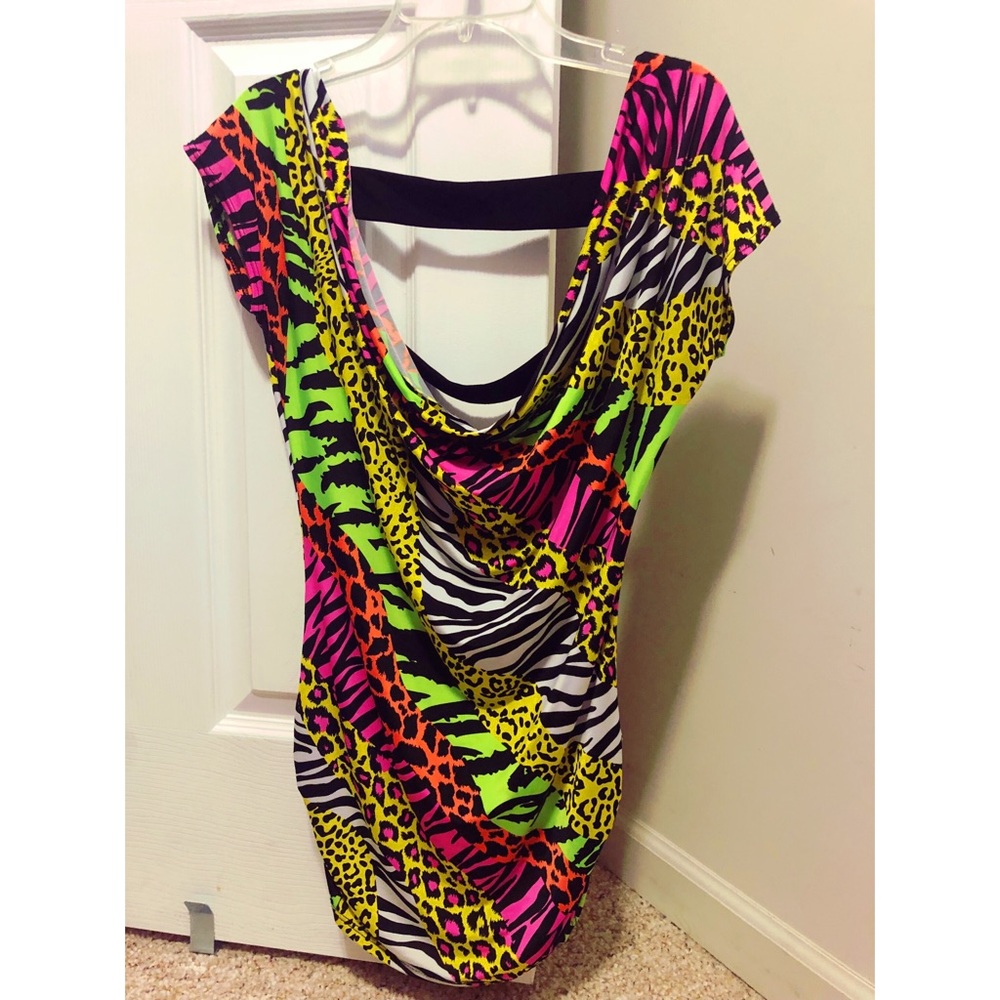 Bright Printed Top with Strappy Back